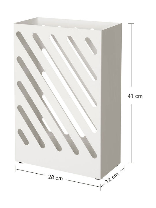 Songmics Umbrella Rack Metallic White 28.2x12x41.4cm