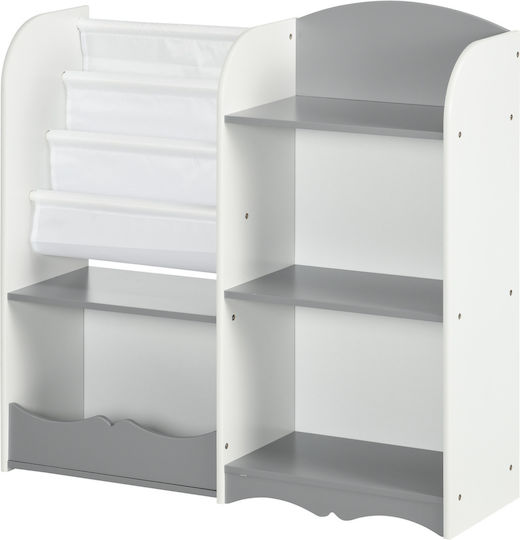 Floor Bookcase Wooden Grey 85x26x84cm