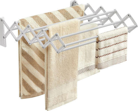 Songmics Klappbarer Wandkleiderständer Rostfreier Stahl mit Aufhängelänge 3,6 m Songmics Klappbarer Wandkleiderständer Rostfreier Stahl mit Aufhängelänge 3,6 m