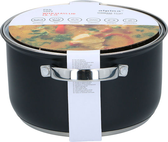 Alpina Deep Stainless Steel Steamer Pot 3.6lt / 21cm