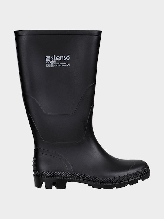 Stenso Rutschfeste Unisex Sicherheitsgummistiefel Knie Schwarz Stenso Rutschfeste Unisex Sicherheitsgummistiefel Knie Schwarz