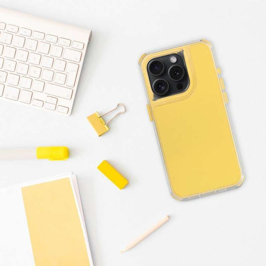 Partner Back Cover Plastic / Silicon Galben (iPhone 15 Pro Max)
