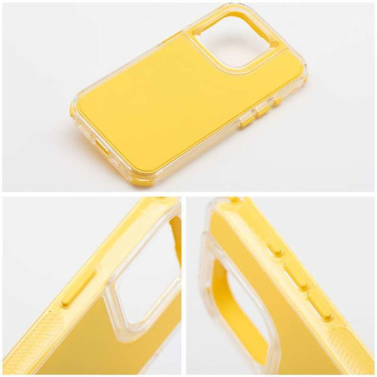 Partner Back Cover Plastic / Silicon Galben (iPhone 15 Pro Max)