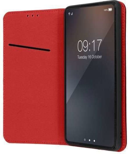 Smart Book Leder / Silikon Rote (Samsung A26 5G)