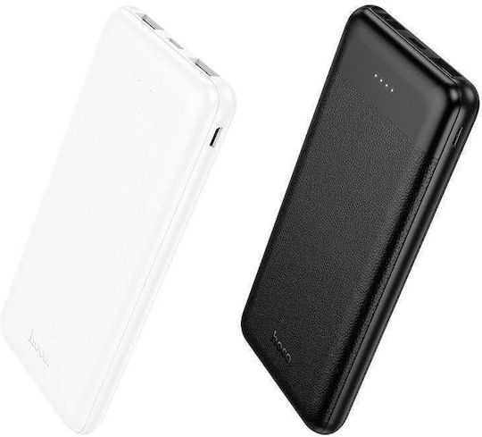 Hoco J153 Външна батерия 10000mAh 10W с 2 USB-A изходни порта Бяла