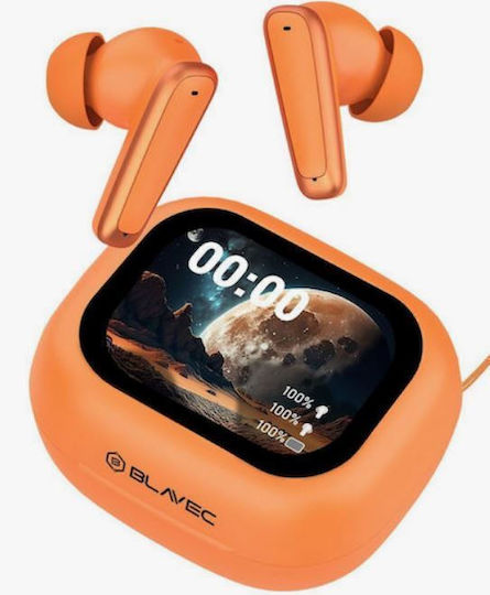 Blavec BW-07 Live In-ear Bluetooth Handsfree Headphones with Charging Case Orange