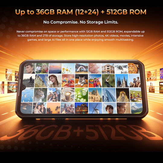 Oukitel WP68 Air 5G Dual SIM 12/512GB Robustes Smartphone Orange