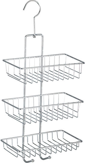 Wenko An Der Wand Montiertes Badezimmerregal Metallisch 22x13.5x50cm Silber
