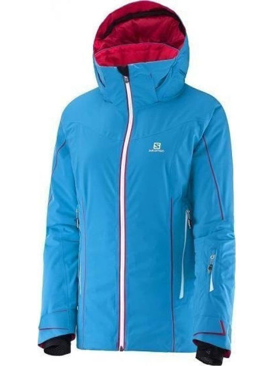 Salomon L37472100 Damen Gore-Tex Ski- und Snowboardjacke Blau Salomon L37472100 Damen Gore-Tex Ski- und Snowboardjacke Blau