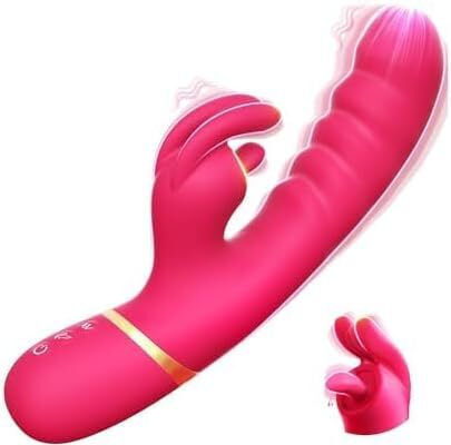 Vibrator Iepurele Inteligent Pentru Femei Cupluri Control Aplicație Mobilă 12 Moduri Silențioase De Vibrație Silicon Moale Stimulare Duală G-Spot Clitoridian Vibrator Dildo Rezistent La Apă Încărcabil Usb