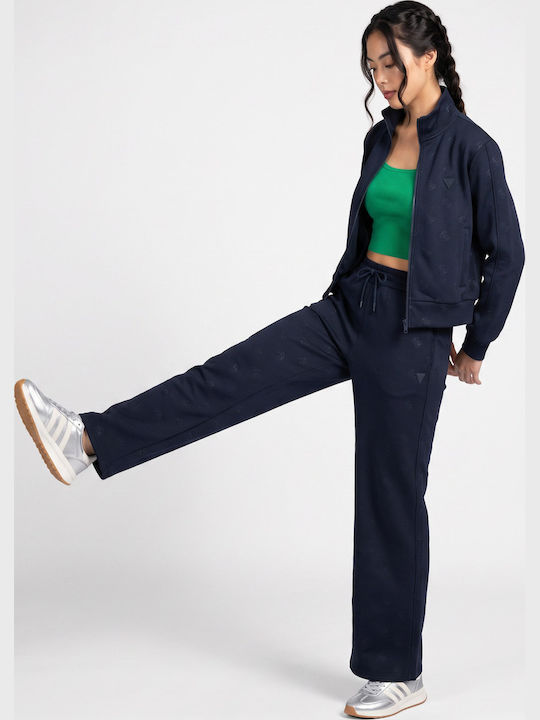 Pantaloni de Trening cu Pantaloni Evazați Albastru Marin