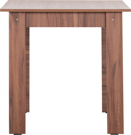 Kelvin Square Kitchen Table Wooden Walnut 80x80x77 cm