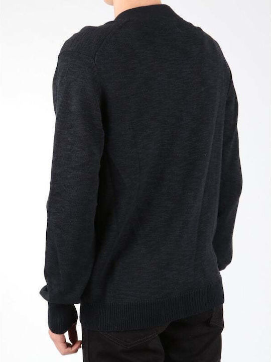 Herren Fleecejacken & Strickjacken Mit Buttons Schwarze