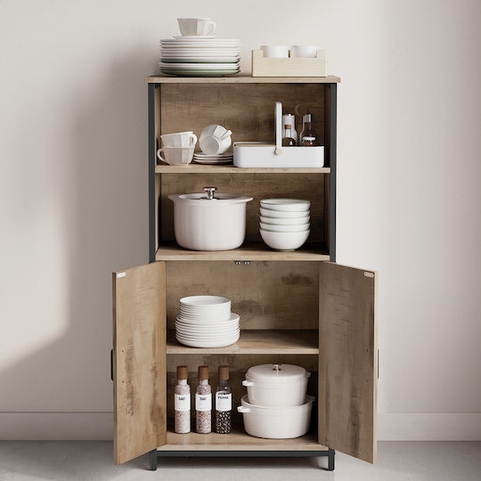 Vasagle Bathroom Cabinet 60x35x124.5cm Beige