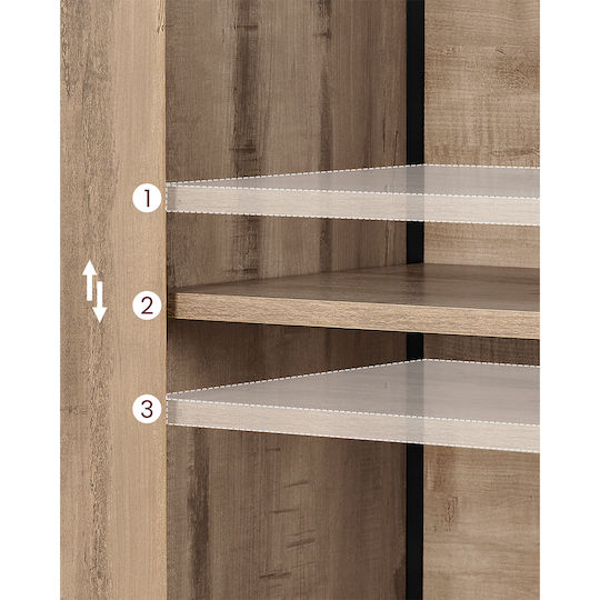 Vasagle Bathroom Cabinet 60x35x124.5cm Beige