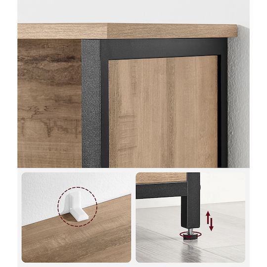 Vasagle Bathroom Cabinet 60x35x124.5cm Beige