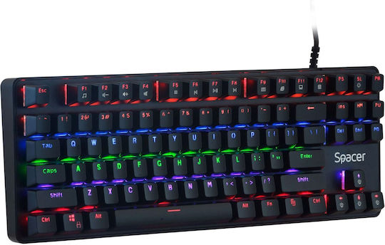Spacer Immortal Tastatură de Gaming Mecanică Tenkeyless cu Comutatoare Outemu Blue și Iluminare RGB Engleză SUA