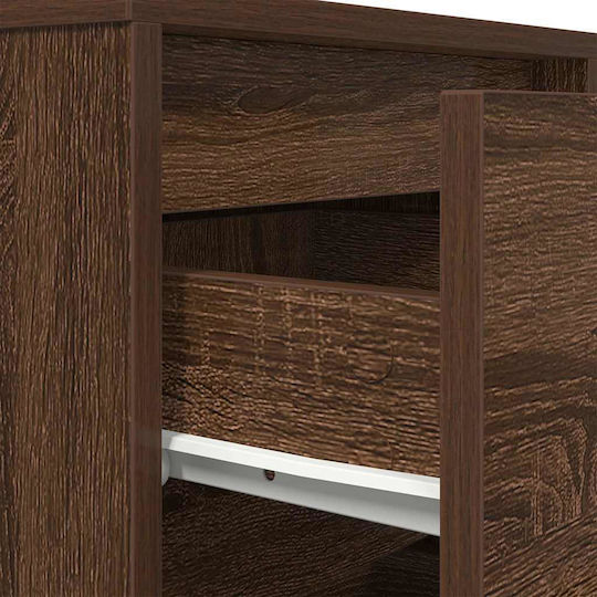Wooden Bedside Table Brown 38x34x50cm