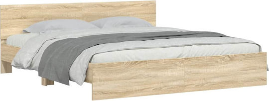 Wandbettrahmen King Size Holzsophia mit Lattenrost für Matratze 193x203cm
