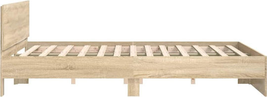 Wandbettrahmen King Size Holzsophia mit Lattenrost für Matratze 193x203cm
