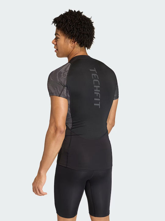 Techfit Αθλητικό T-shirt Μαύρο