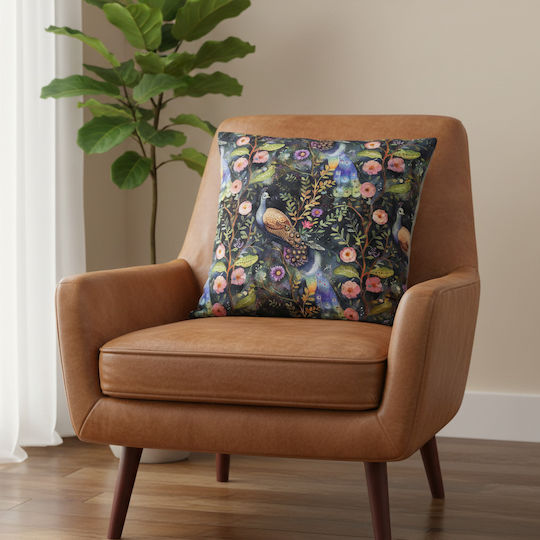 Inspiral Tree Διακοσμητική Μαξιλαροθήκη Μπλε 45x45εκ.