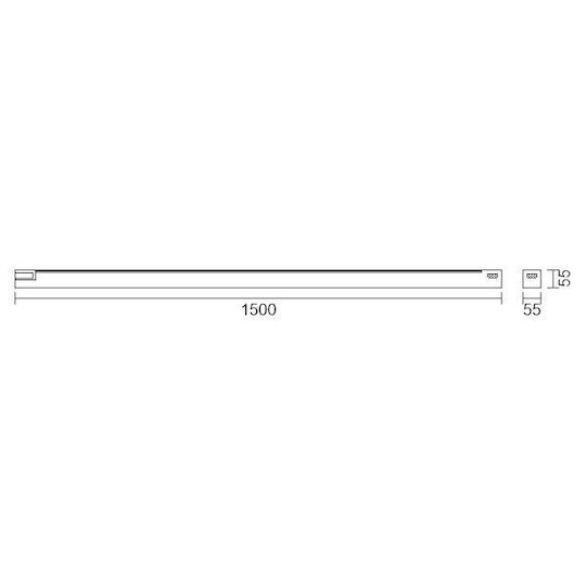 Spot Light LED Линейно Осветително Тяло За Професионално Пространство Таван 60W Неутрално Бяло IP20 150см