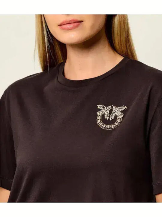 Bluza Damă Bumbac Mâneci Scurte Maro