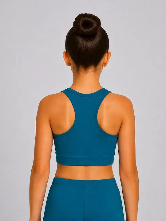 Kinderoberteile Crop Top Ärmellos Blau