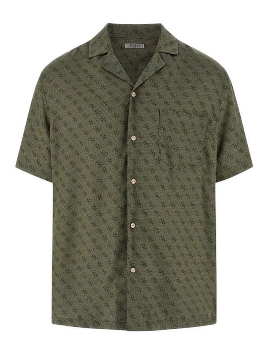 Short Sleeve Shirt in Regular Fit Green