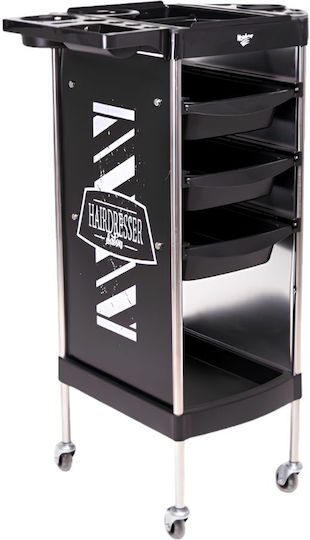 Куρείου Italor Barber Cart Small Помощник за фризьорски салон с Държач за Сешоар 37x52.5x91см.