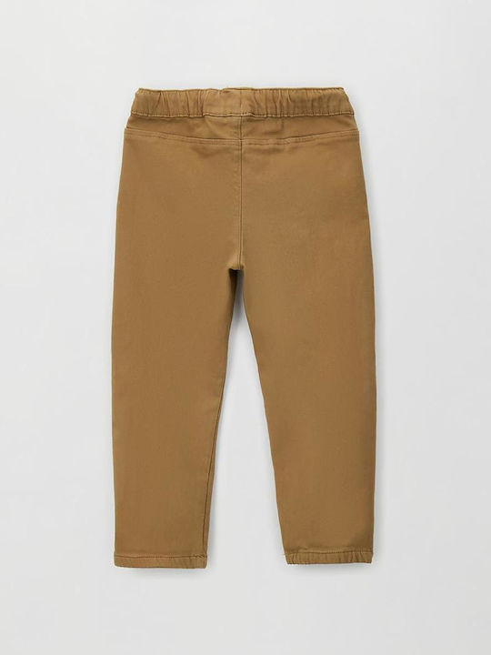 Kids Fabric Trousers Brown