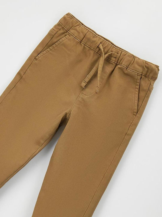 Kids Fabric Trousers Brown