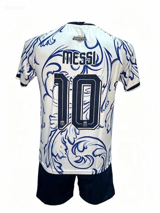Kids Football Kit Messi Argentina Light Blue-White Blue 170826-01