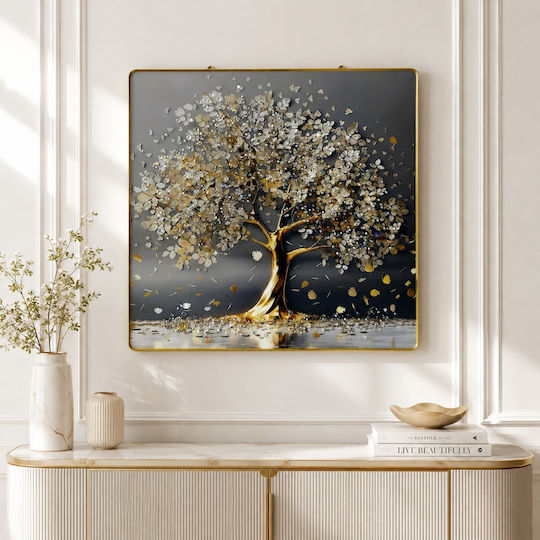 3d Decorative Painting Enchanted Tree Shiny Crystals 40x40 Cm