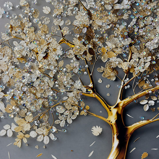 3d Decorative Painting Enchanted Tree Shiny Crystals 40x40 Cm
