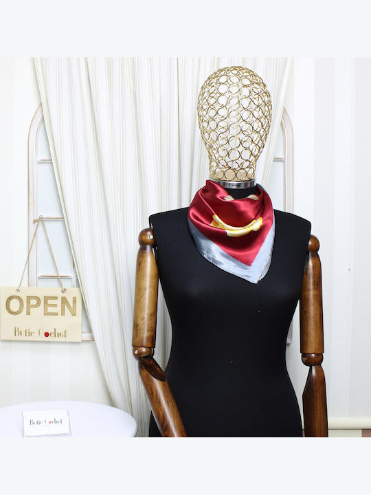 ButicCochet Women's Silk Burgundy Shawl