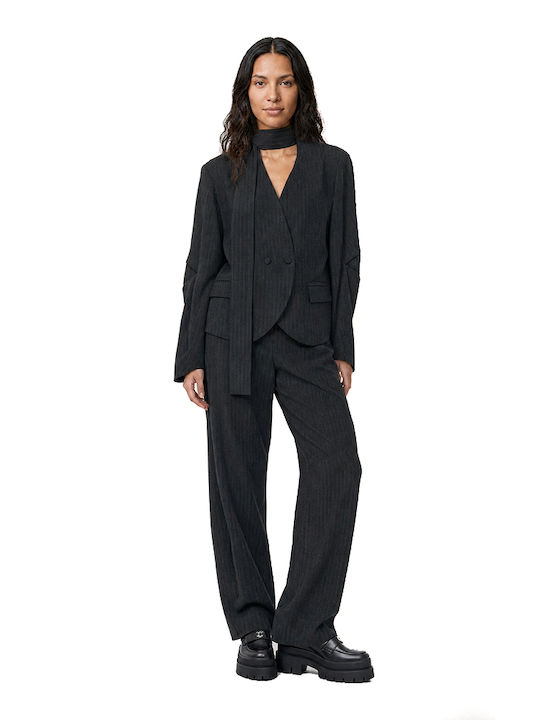 Moutaki Long Women's Blazer Grey