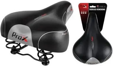 Pro-X Седло за велосипед Сиво 250 x 205 mm