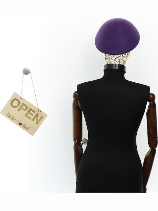 ButicCochet Pălărie Din Lână Violetă Pentru Femei