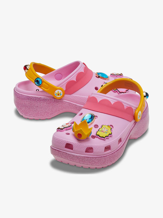 Crocs Classic Platform Clog Γυναικεία Σαμπό Πορτοκαλί