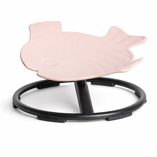 Mini Carousel Kids Fish Rotating Sensory Seat Rocking Chair Beige Color