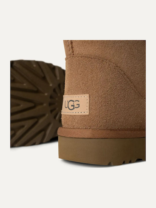 Classic Tall II Suede Γυναικείες Μπότες Χιονιού Chestnut