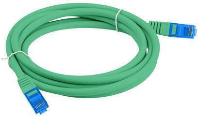 Lanberg S/FTP Cat.6a Gigabit Network Cable Ethernet 0.5m Green