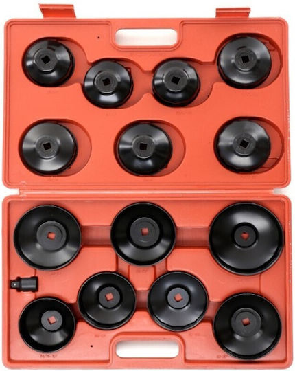 Kit pentru schimbul uleiului auto Kraft&dele Set de chei pentru filtre de ulei din 15 piese + Set de chei pentru dopuri de golire a uleiului din 6 piese