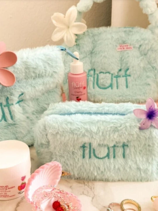 Fluff Fluffy Cosmetic Bag Medium Blue