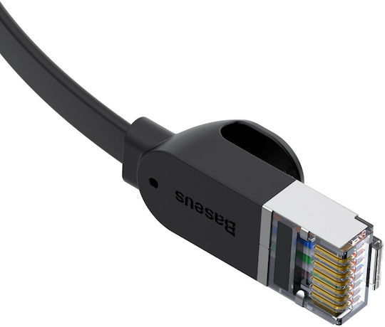 Baseus Flache U/UTP Kat.6 Ethernet-Netzwerkkabel 1m Schwarz 1Stück