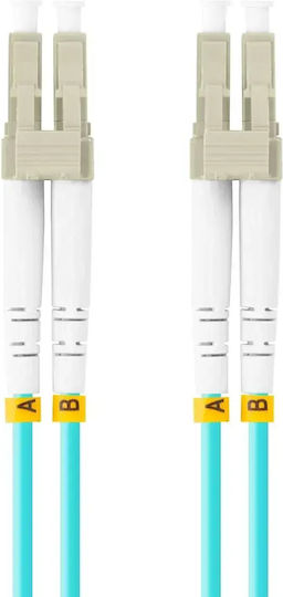 Lanberg Καλώδιο Οπτικής Ίνας LC/UPC-LC/UPC 2m Τιρκουάζ