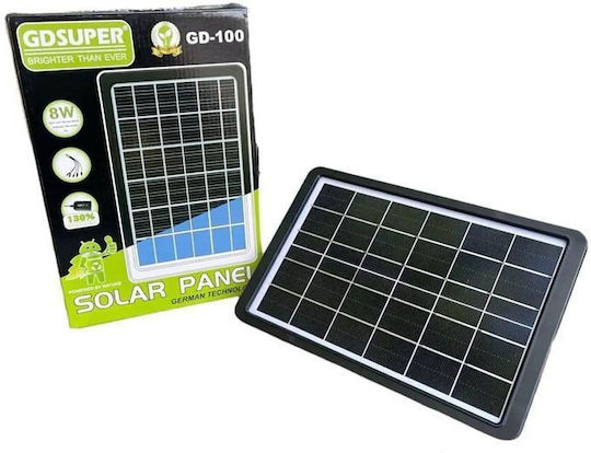 GDPLUS GD-100 Слънчев Панел Зарядно 8W с USB Изход за Преносими Устройства (15909)