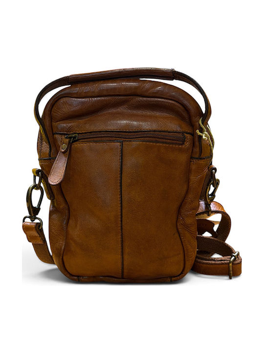 Leather Men's Shoulder / Crossbody Bag Brown
